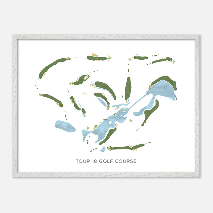 Print of Tour 18 Golf Course Modern Map