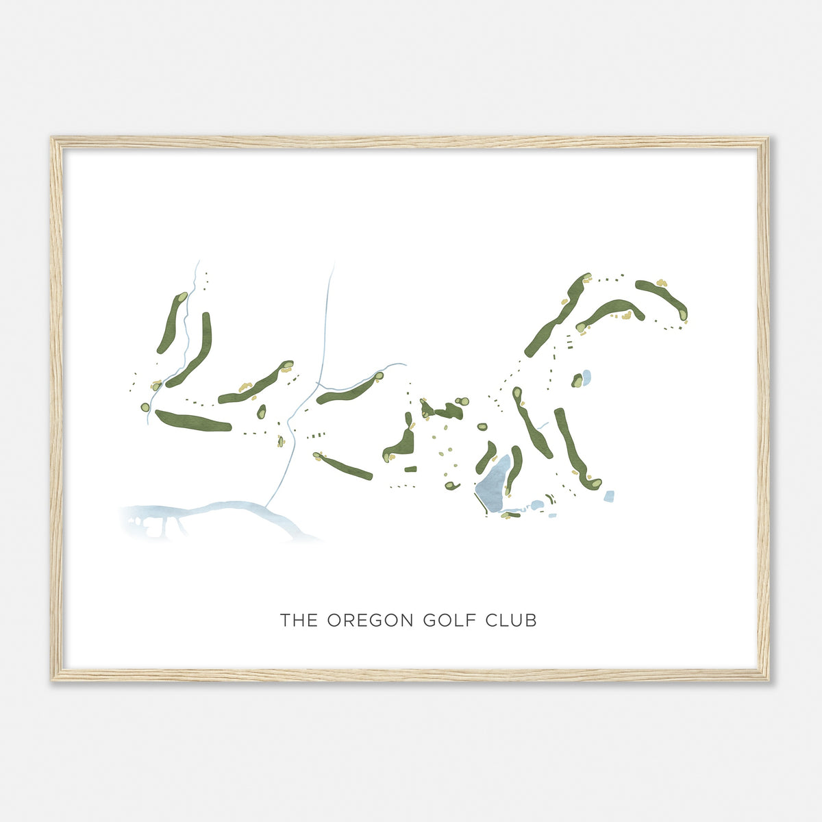 Print of The Oregon Golf Club Modern Map