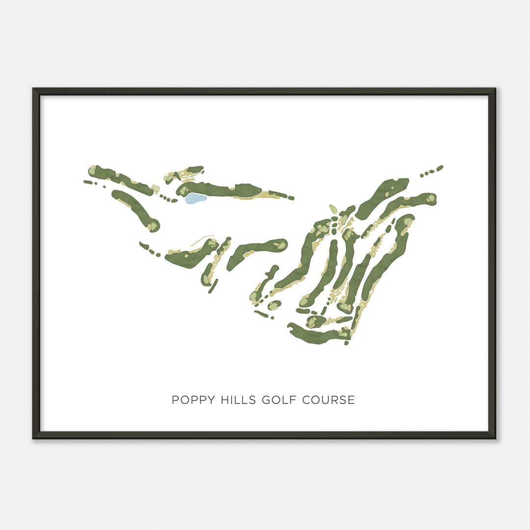 Print of Poppy Hills Golf Course Modern Map