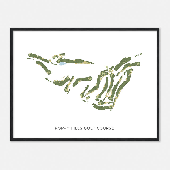Print of Poppy Hills Golf Course Modern Map