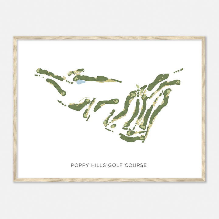 Print of Poppy Hills Golf Course Modern Map