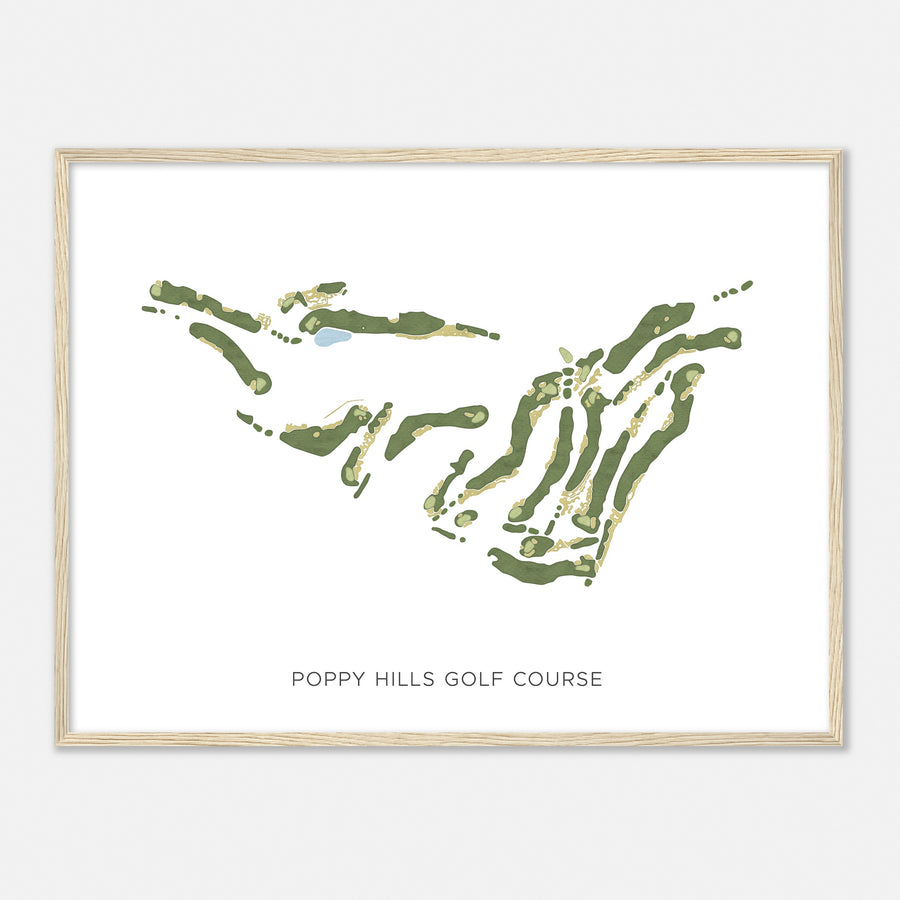 Print of Poppy Hills Golf Course Modern Map