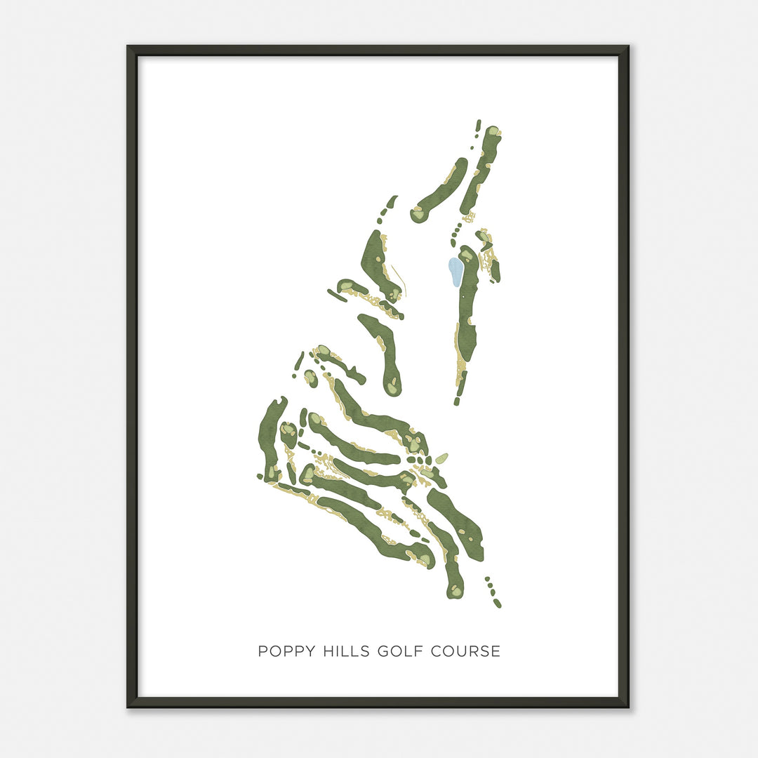 Print of Poppy Hills Golf Course Modern Map