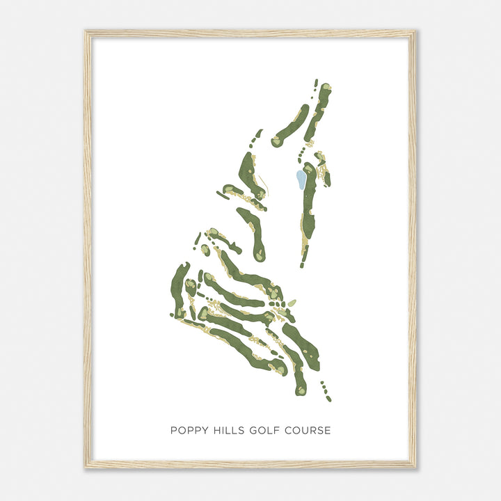 Print of Poppy Hills Golf Course Modern Map