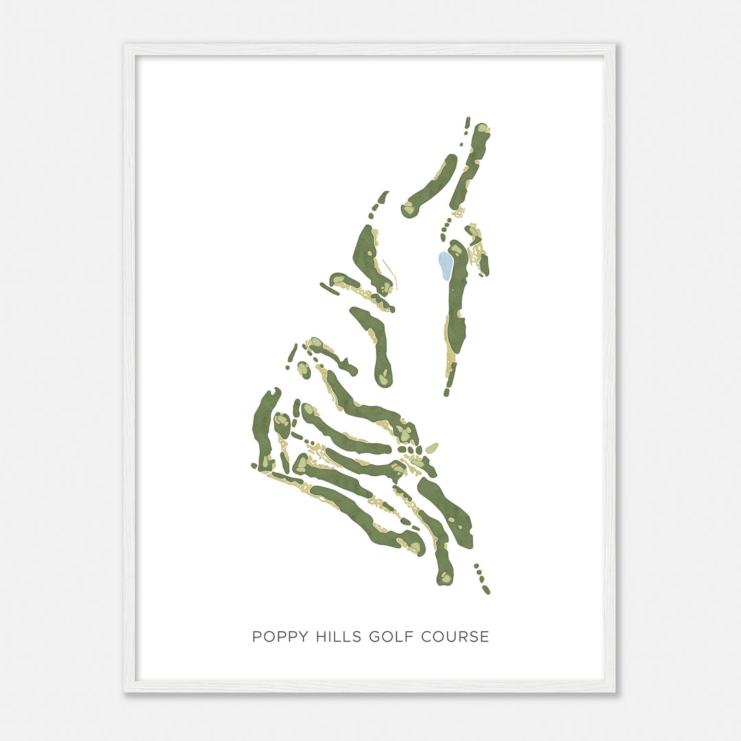 Print of Poppy Hills Golf Course Modern Map