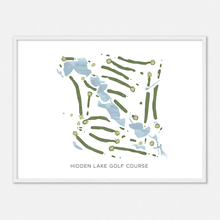 Print of Hidden Lake Golf Course Modern Map