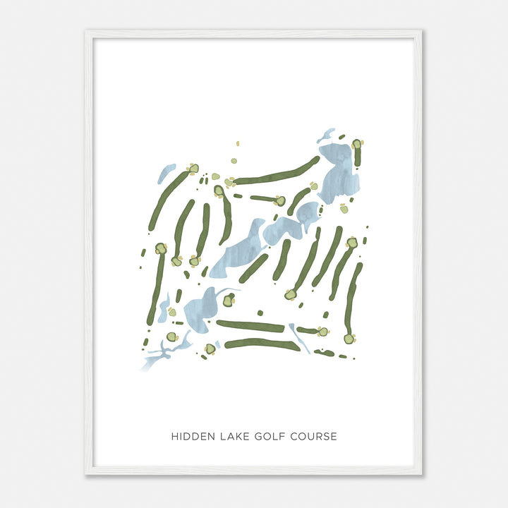 Print of Hidden Lake Golf Course Modern Map