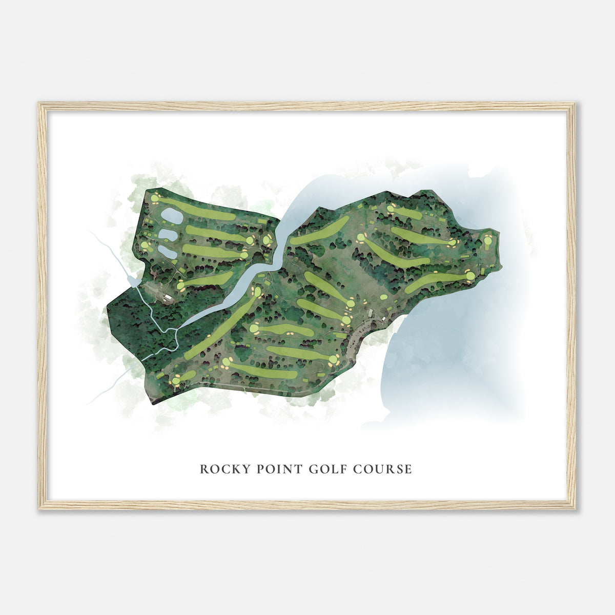 Print of Rocky Point Golf Course Classic Map