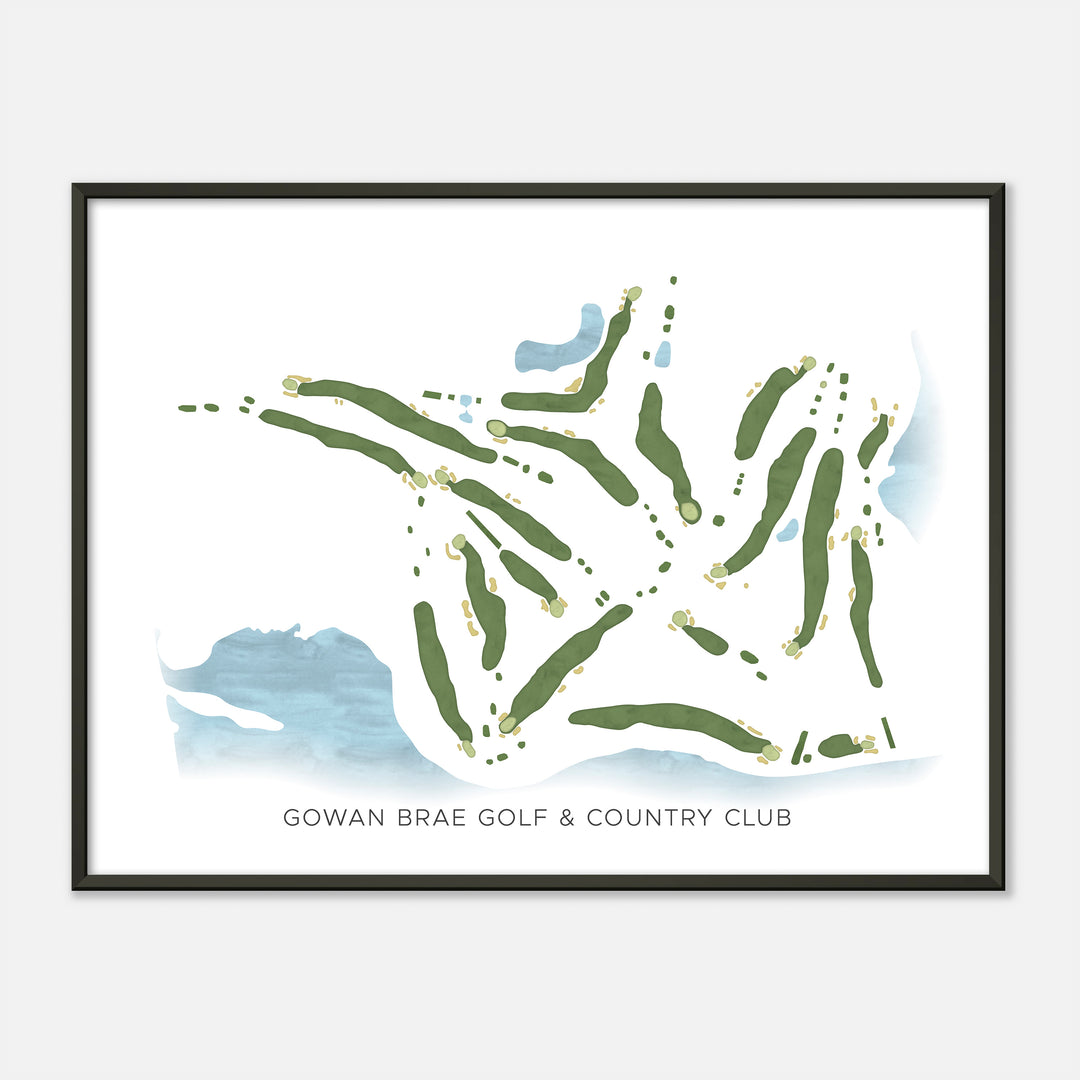 Print of Gowan Brae Golf & Country Club Modern Map