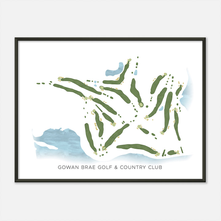 Print of Gowan Brae Golf & Country Club Modern Map
