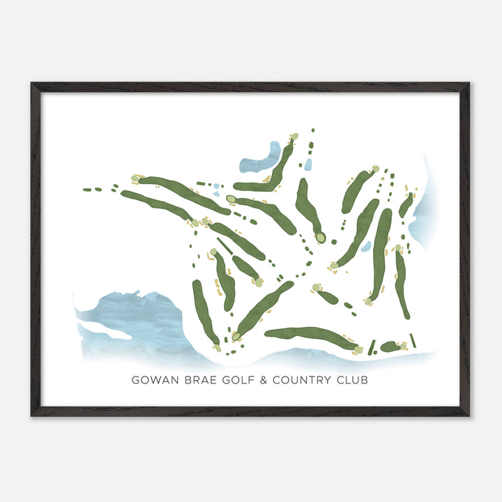 Print of Gowan Brae Golf & Country Club Modern Map