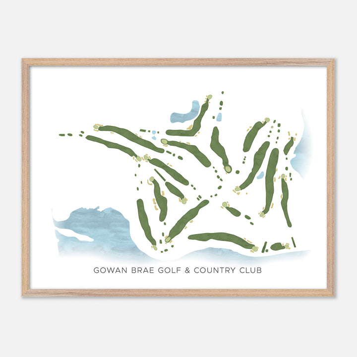 Print of Gowan Brae Golf & Country Club Modern Map