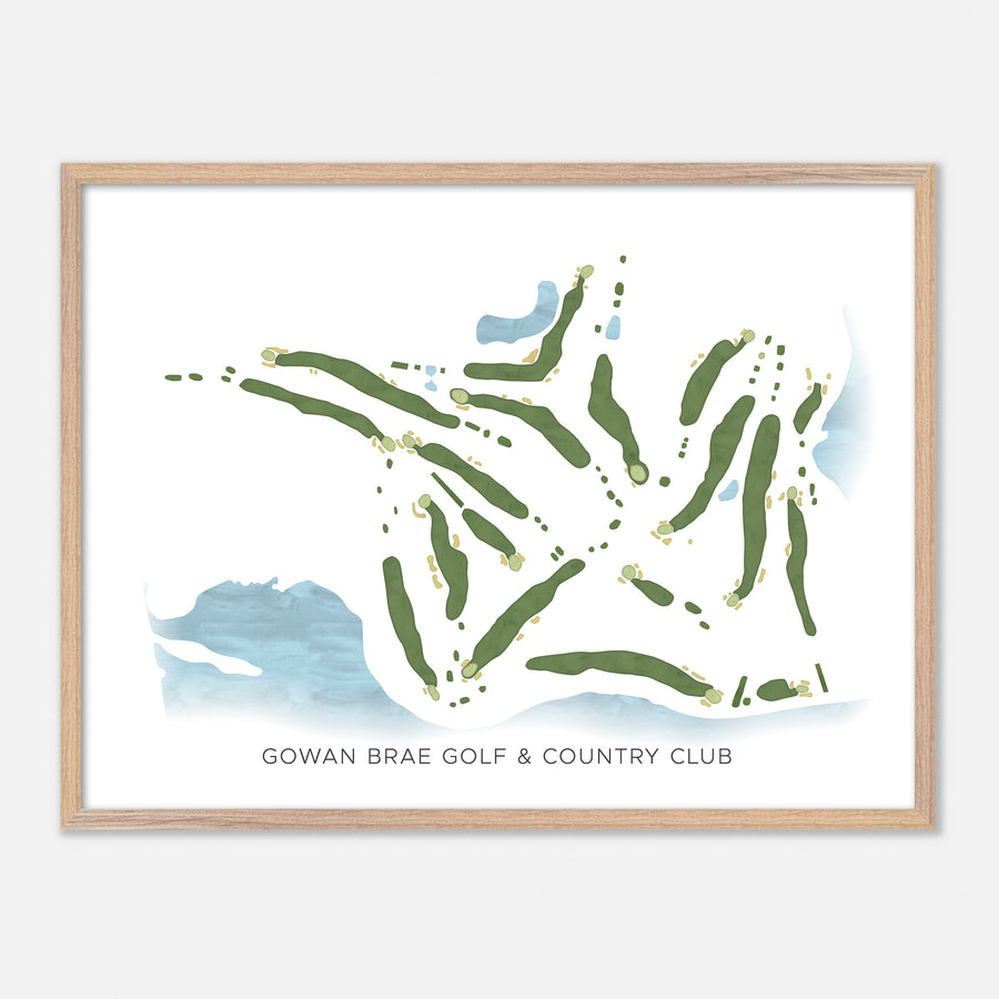 Print of Gowan Brae Golf & Country Club Modern Map