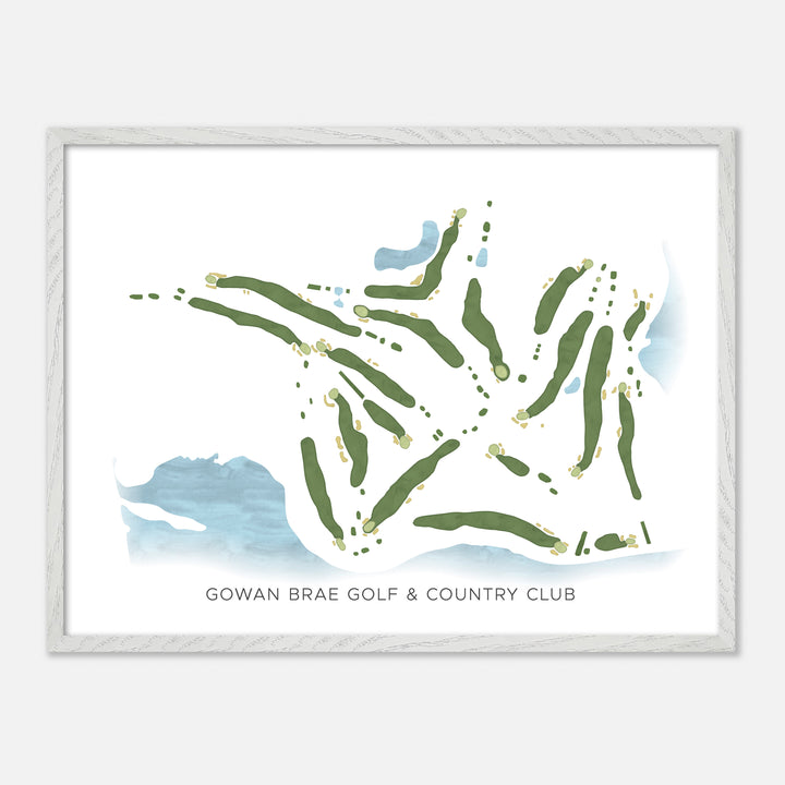 Print of Gowan Brae Golf & Country Club Modern Map
