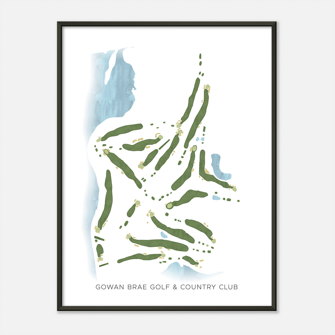 Print of Gowan Brae Golf & Country Club Modern Map