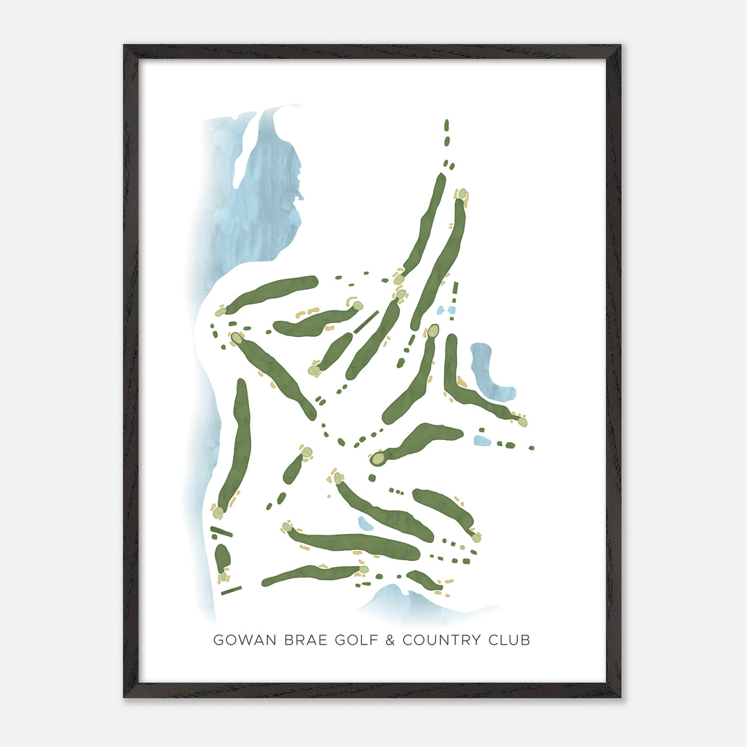 Print of Gowan Brae Golf & Country Club Modern Map