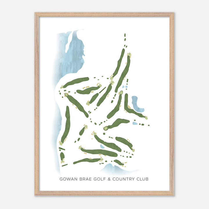 Print of Gowan Brae Golf & Country Club Modern Map