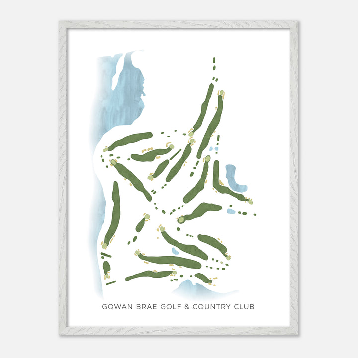 Print of Gowan Brae Golf & Country Club Modern Map