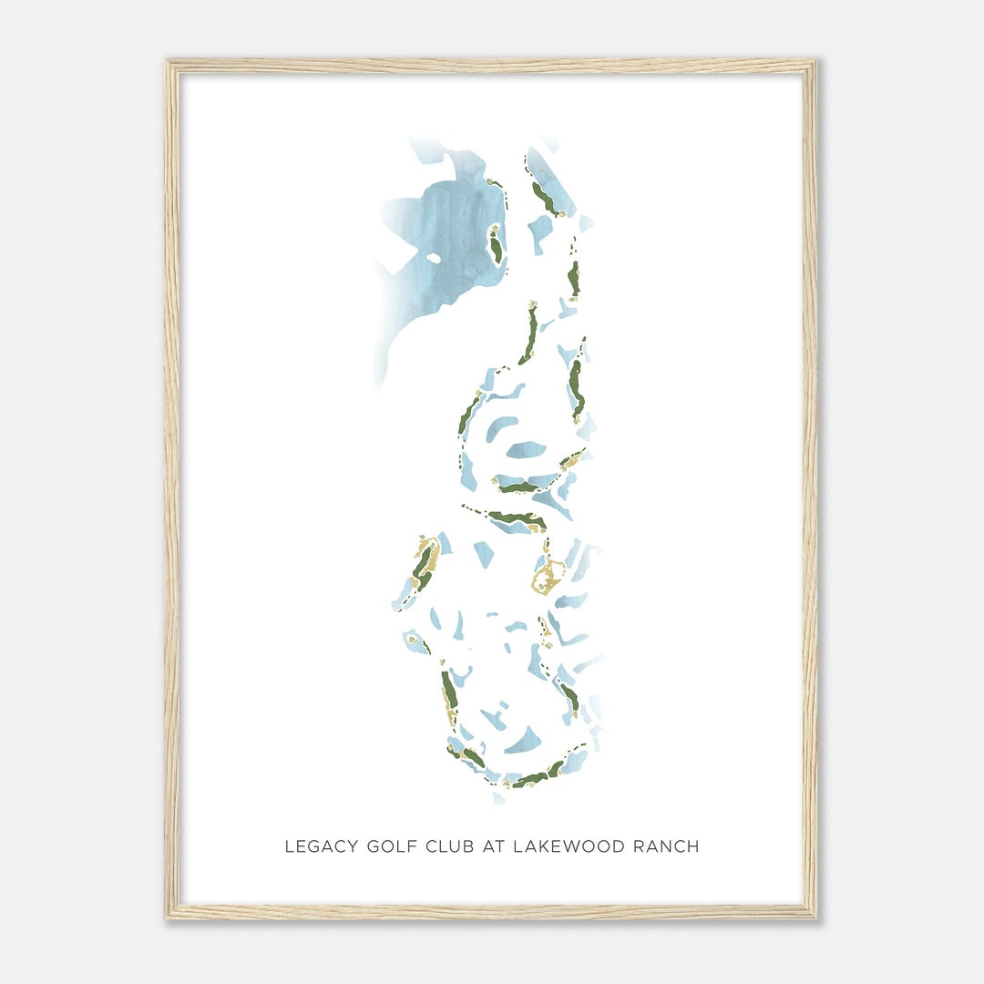 Print of Legacy Golf Club At Lakewood Ranch Modern Map