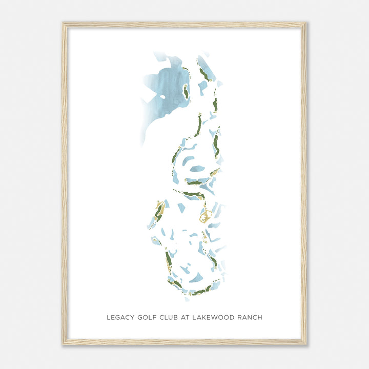 Print of Legacy Golf Club At Lakewood Ranch Modern Map