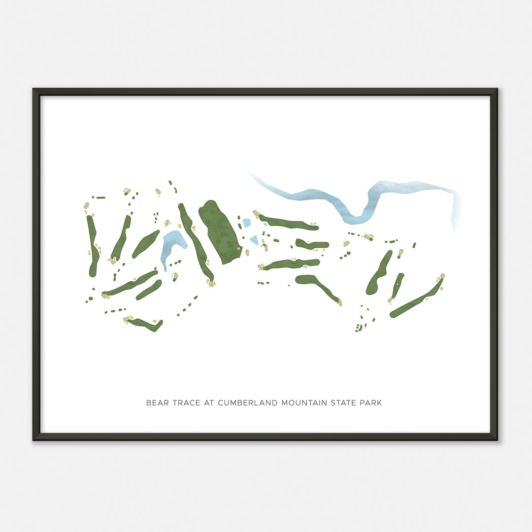Print of Bear Trace At Cumberland Mountain State Park Modern Map