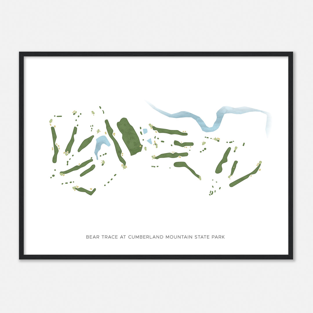 Print of Bear Trace At Cumberland Mountain State Park Modern Map