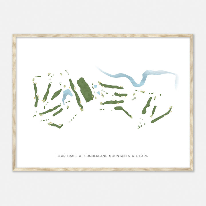 Print of Bear Trace At Cumberland Mountain State Park Modern Map