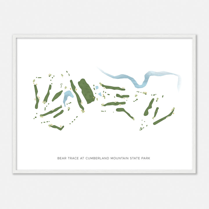 Print of Bear Trace At Cumberland Mountain State Park Modern Map