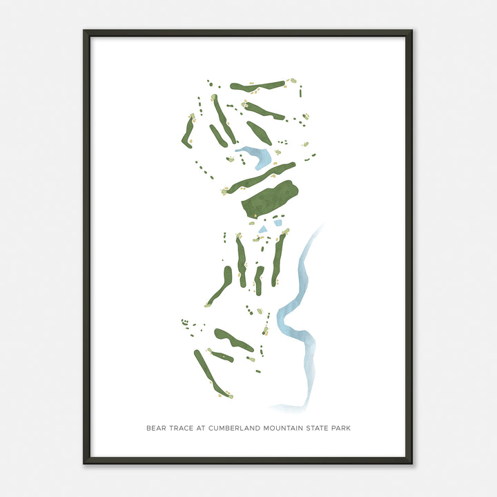 Print of Bear Trace At Cumberland Mountain State Park Modern Map