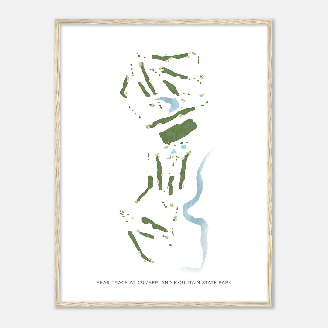 Print of Bear Trace At Cumberland Mountain State Park Modern Map