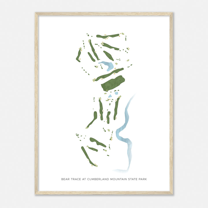 Print of Bear Trace At Cumberland Mountain State Park Modern Map