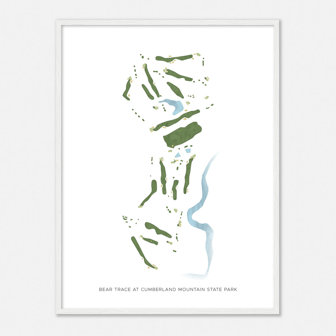 Print of Bear Trace At Cumberland Mountain State Park Modern Map