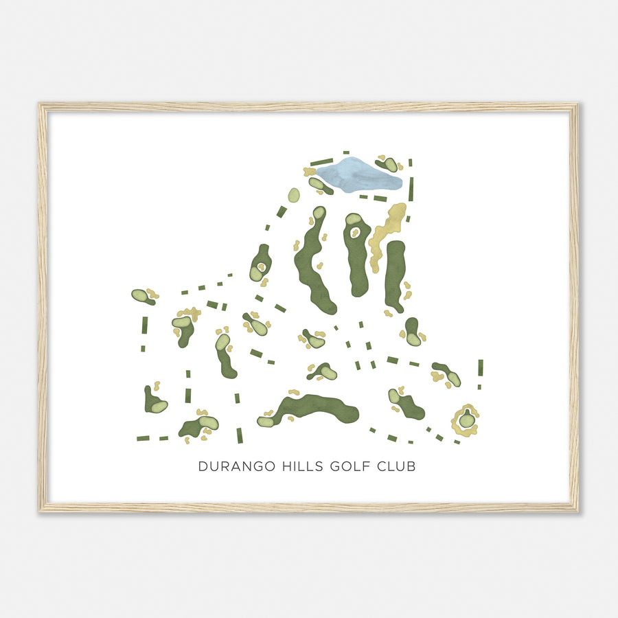 Print of Durango Hills Golf Club Modern Map