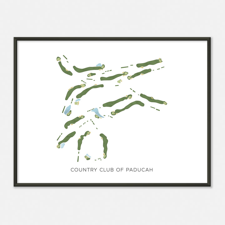 Print of Country Club Of Paducah Modern Map