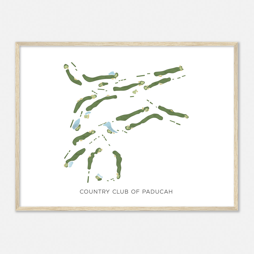 Print of Country Club Of Paducah Modern Map