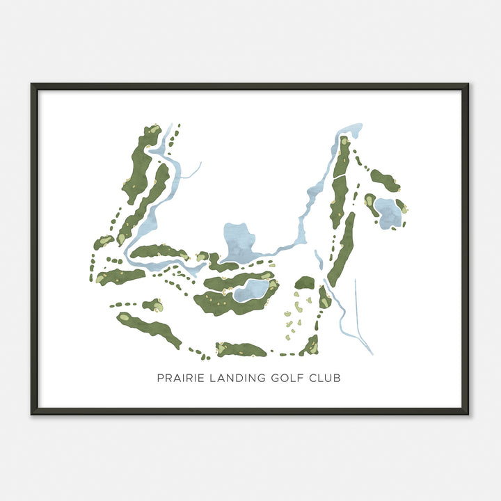 Print of Prairie Landing Golf Club Modern Map