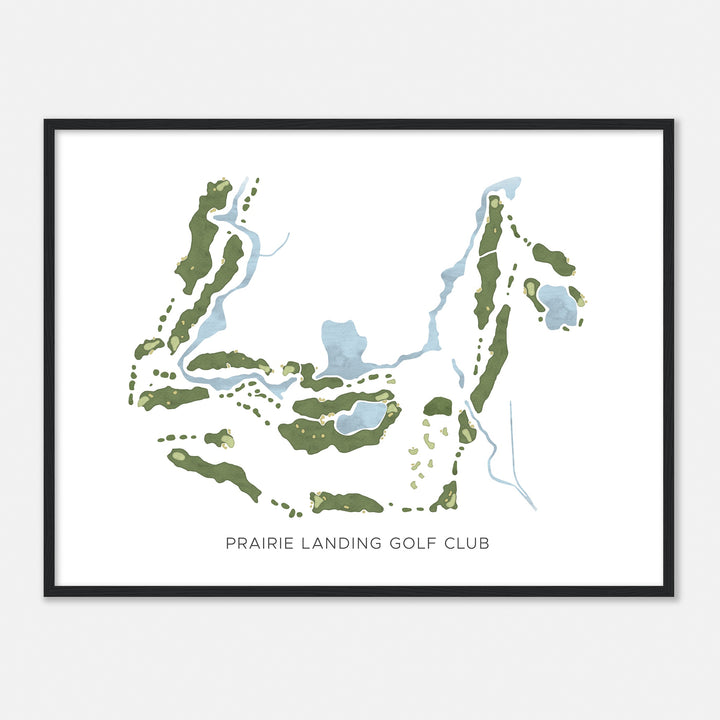 Print of Prairie Landing Golf Club Modern Map