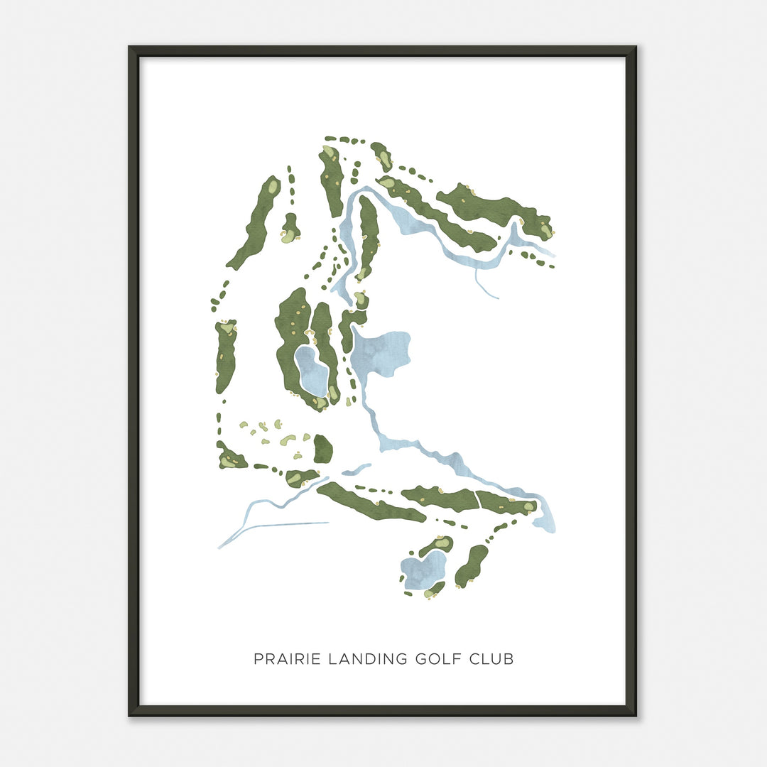 Print of Prairie Landing Golf Club Modern Map