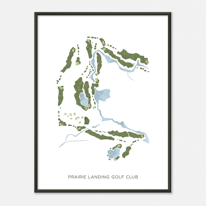 Print of Prairie Landing Golf Club Modern Map