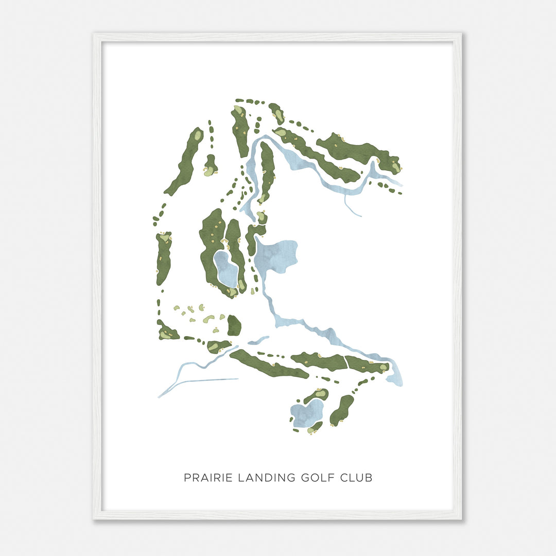 Print of Prairie Landing Golf Club Modern Map
