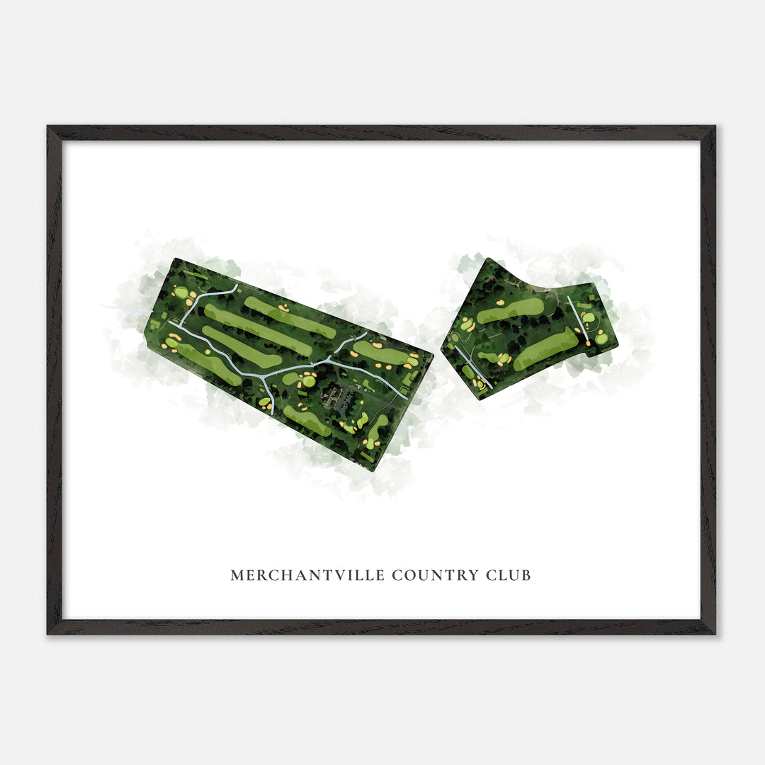 Print of Merchantville Country Club Classic Map