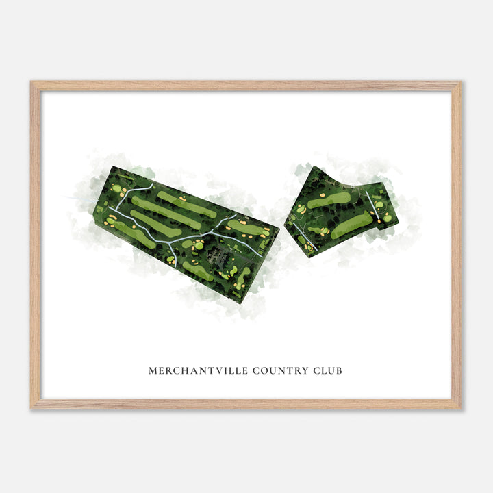Print of Merchantville Country Club Classic Map