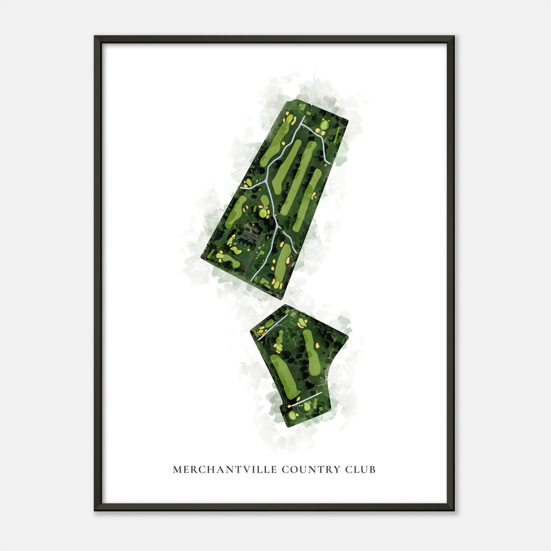 Print of Merchantville Country Club Classic Map