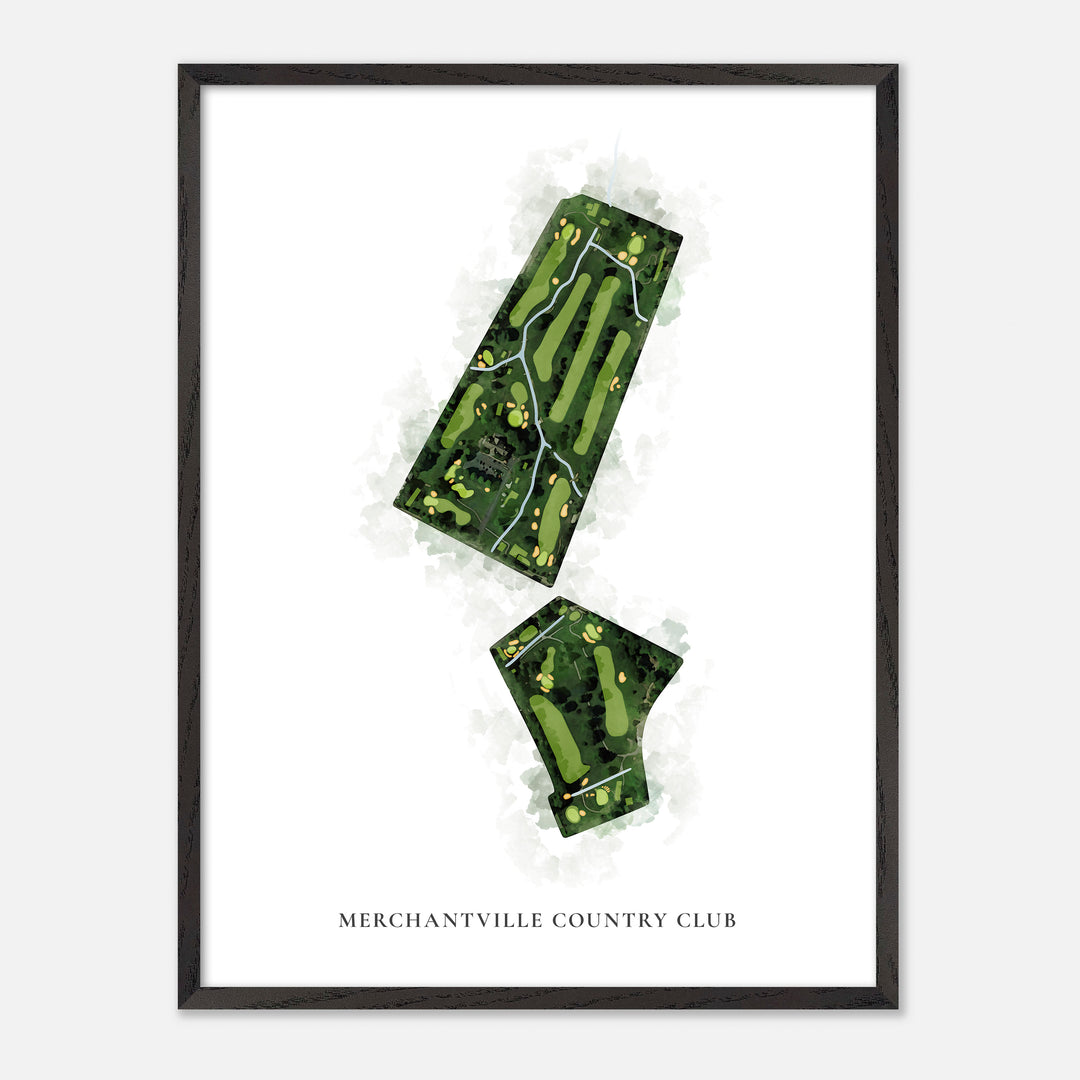 Print of Merchantville Country Club Classic Map