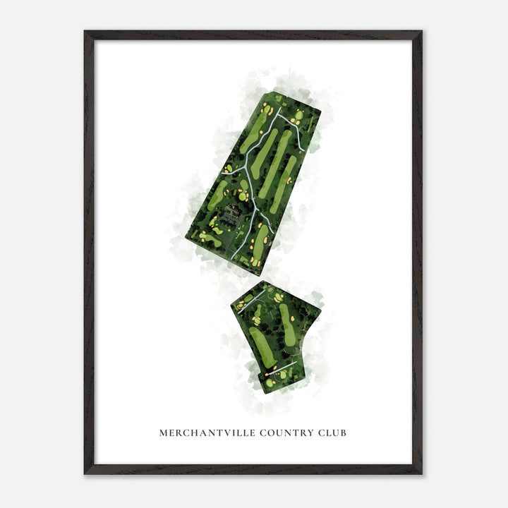 Print of Merchantville Country Club Classic Map