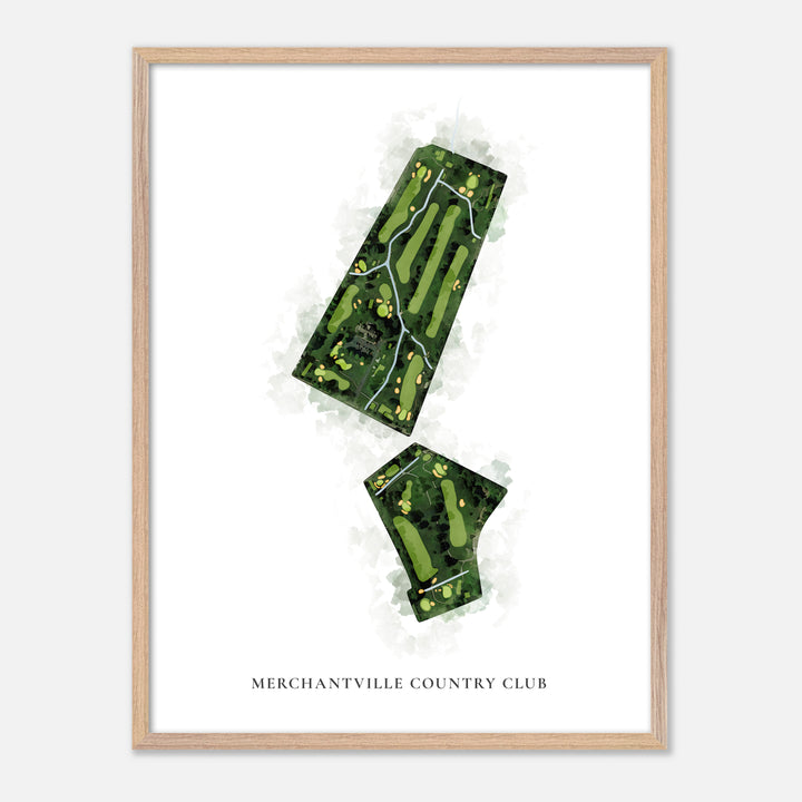 Print of Merchantville Country Club Classic Map