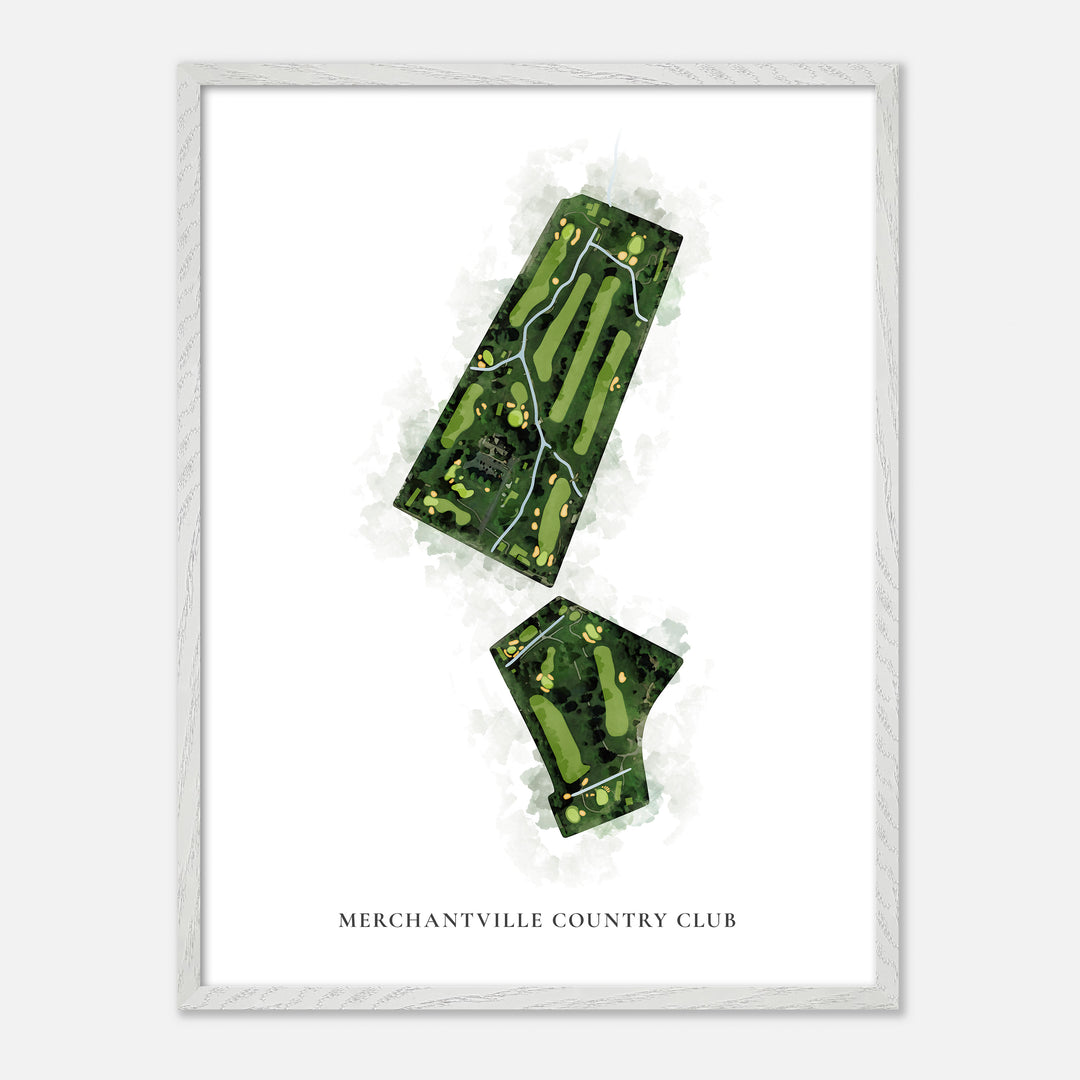Print of Merchantville Country Club Classic Map