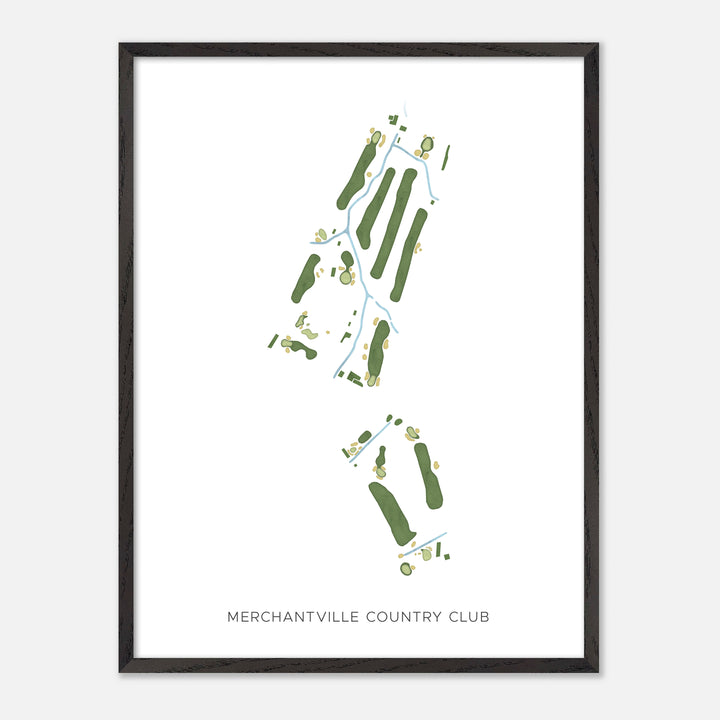 Print of Merchantville Country Club Modern Map