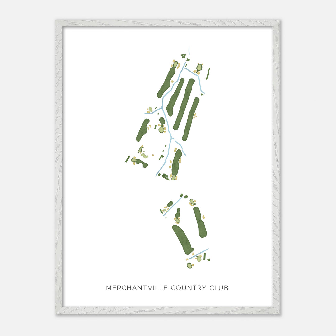 Print of Merchantville Country Club Modern Map