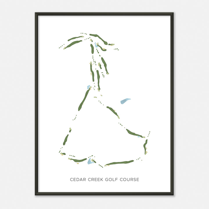 Print of Cedar Creek Golf Course Modern Map